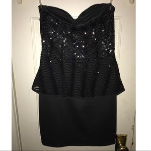 Black Sequin Homecoming Dress